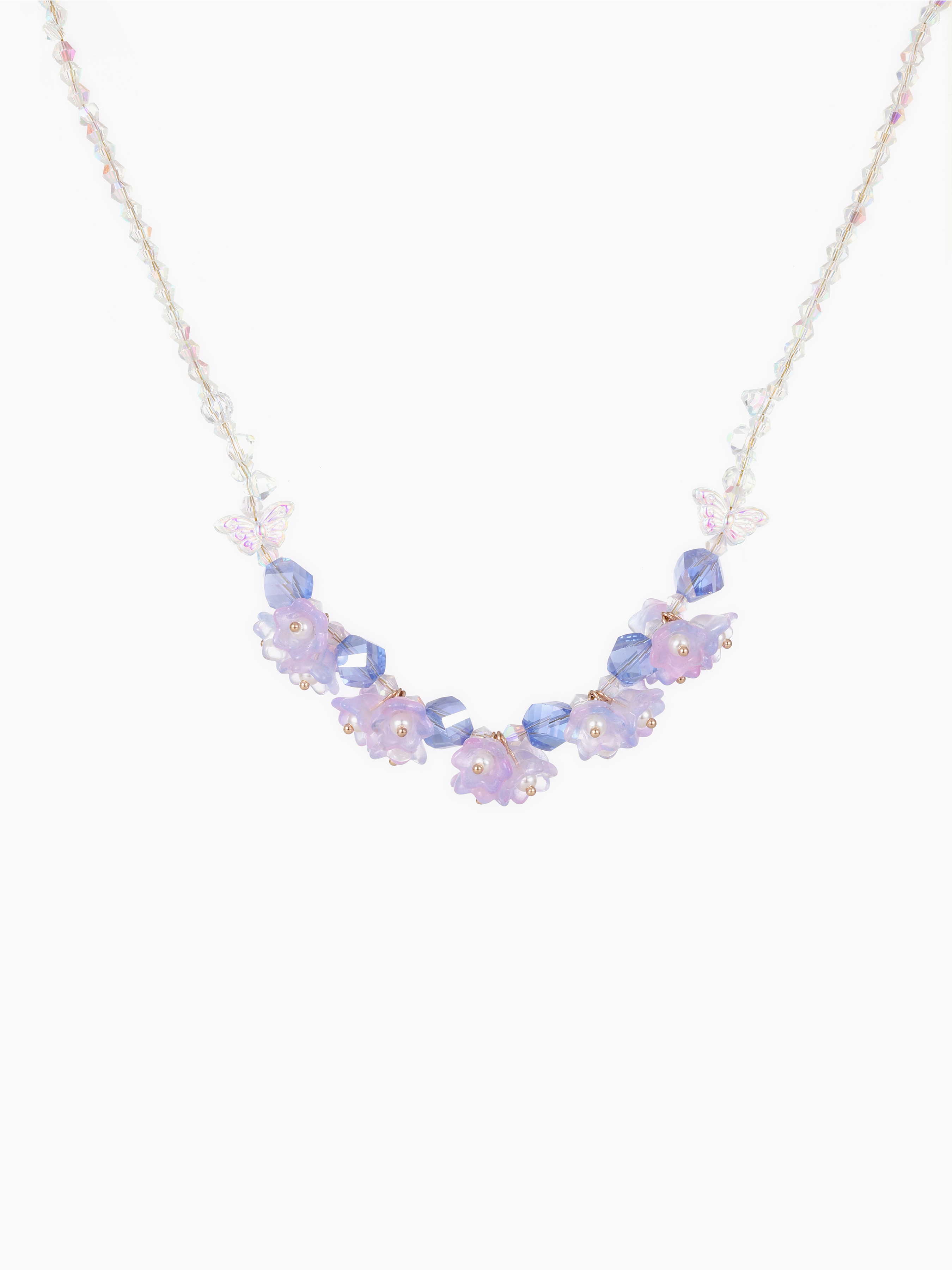 Floral & Butterfly Necklace Cider