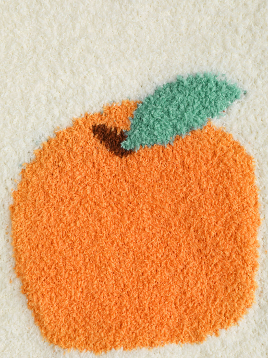 Orangefarbenes Muster Kurzärmlige Strickoberteile Crop Top