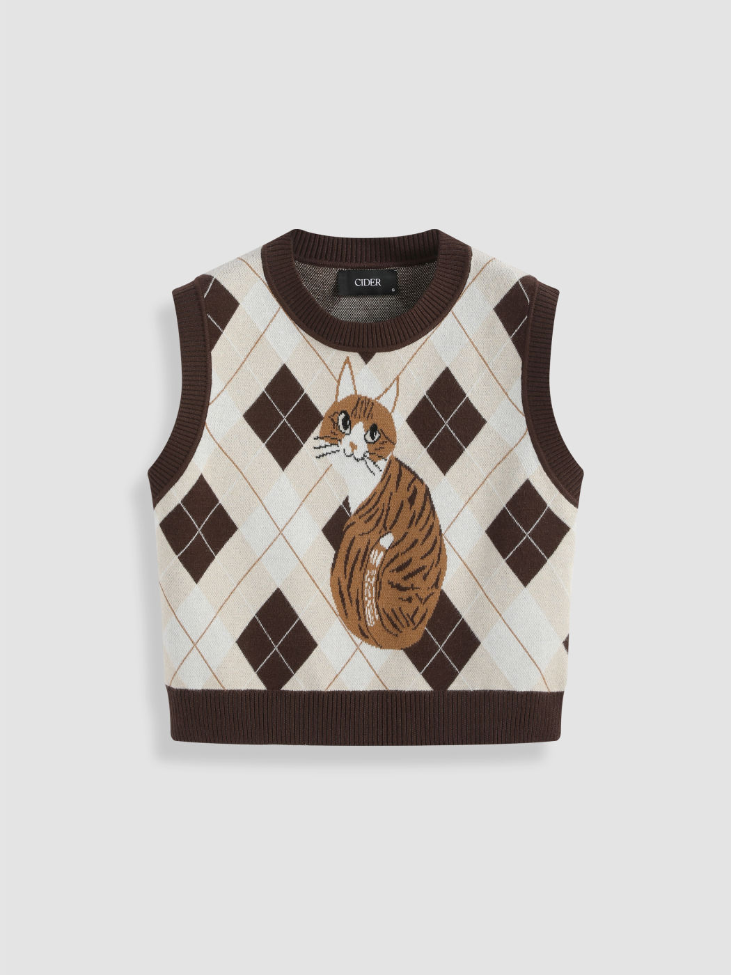 Katze-Muster-Pullover-Weste