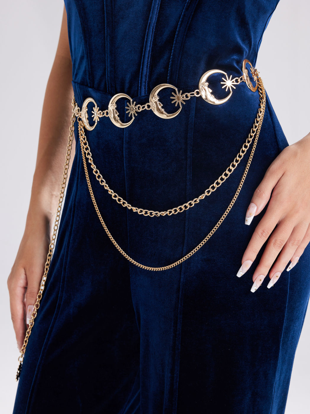  Whimsigoth Stern & Mond Geschichtete Taillenkette