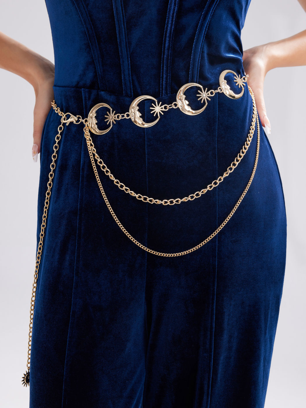  Whimsigoth Stern & Mond Geschichtete Taillenkette