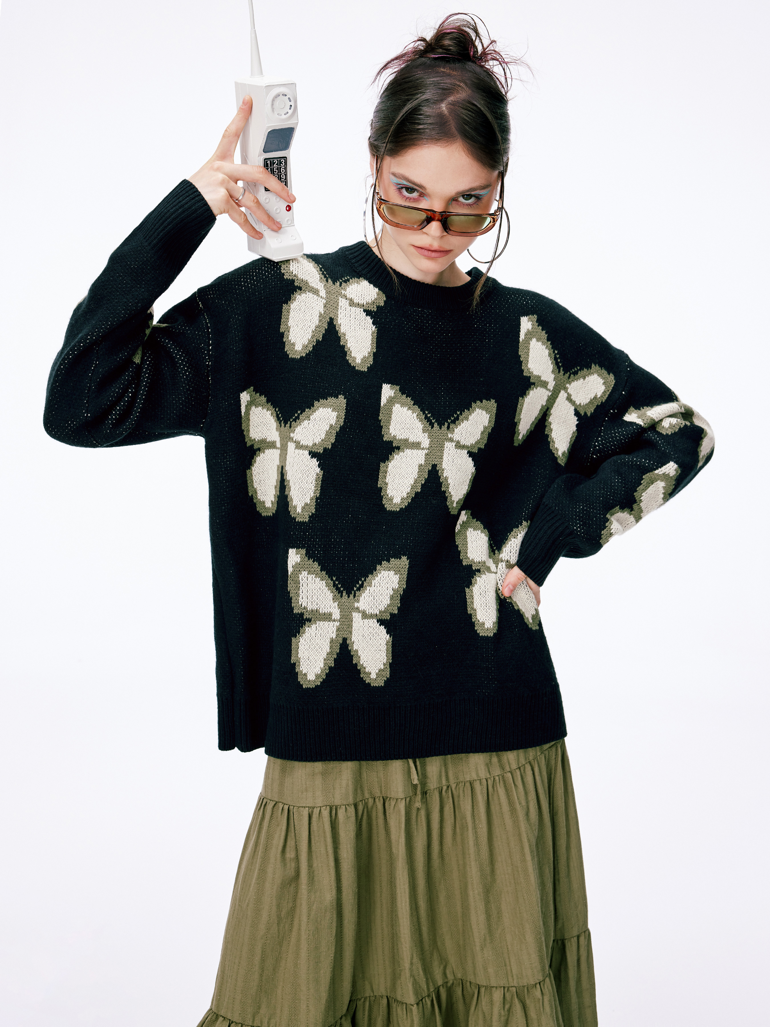 Black butterfly sweater hot sale