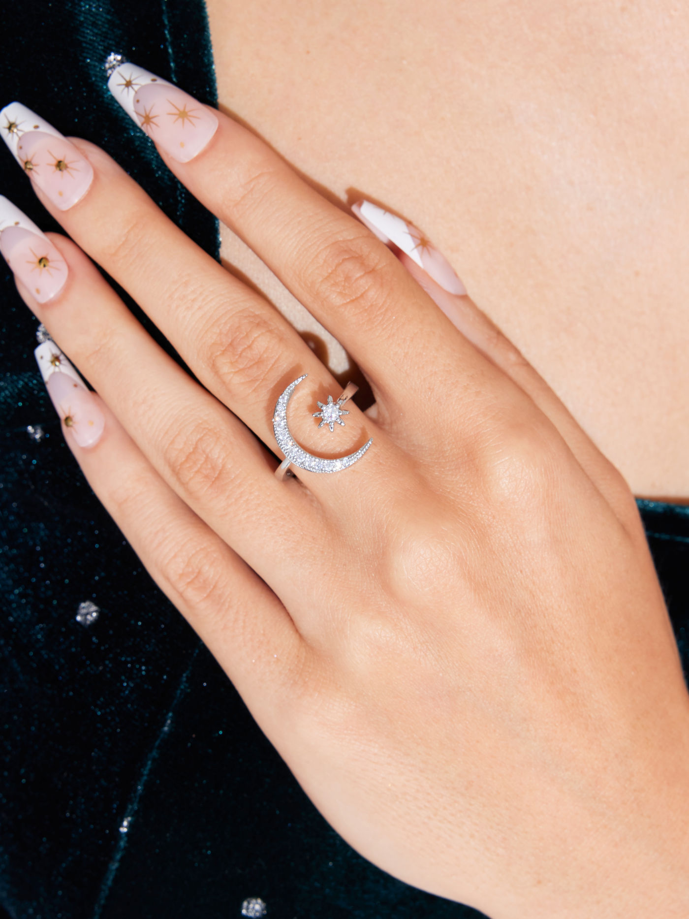 Whimsigoth Moon & Sun Decor Ring