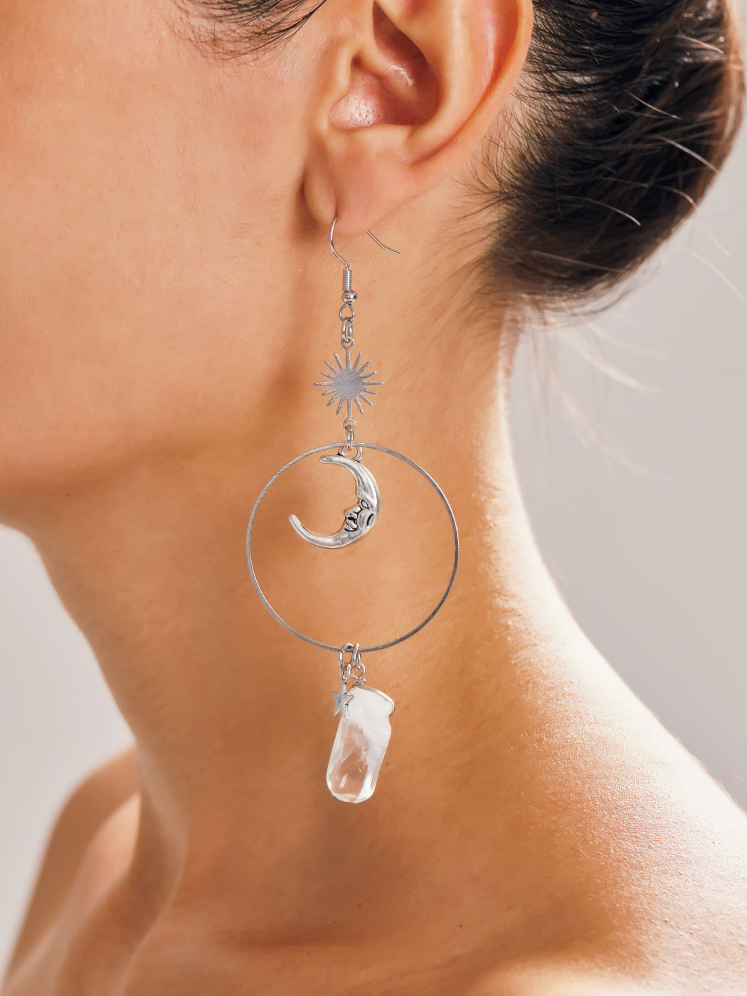 Whimsigoth Moon Decor Earrings