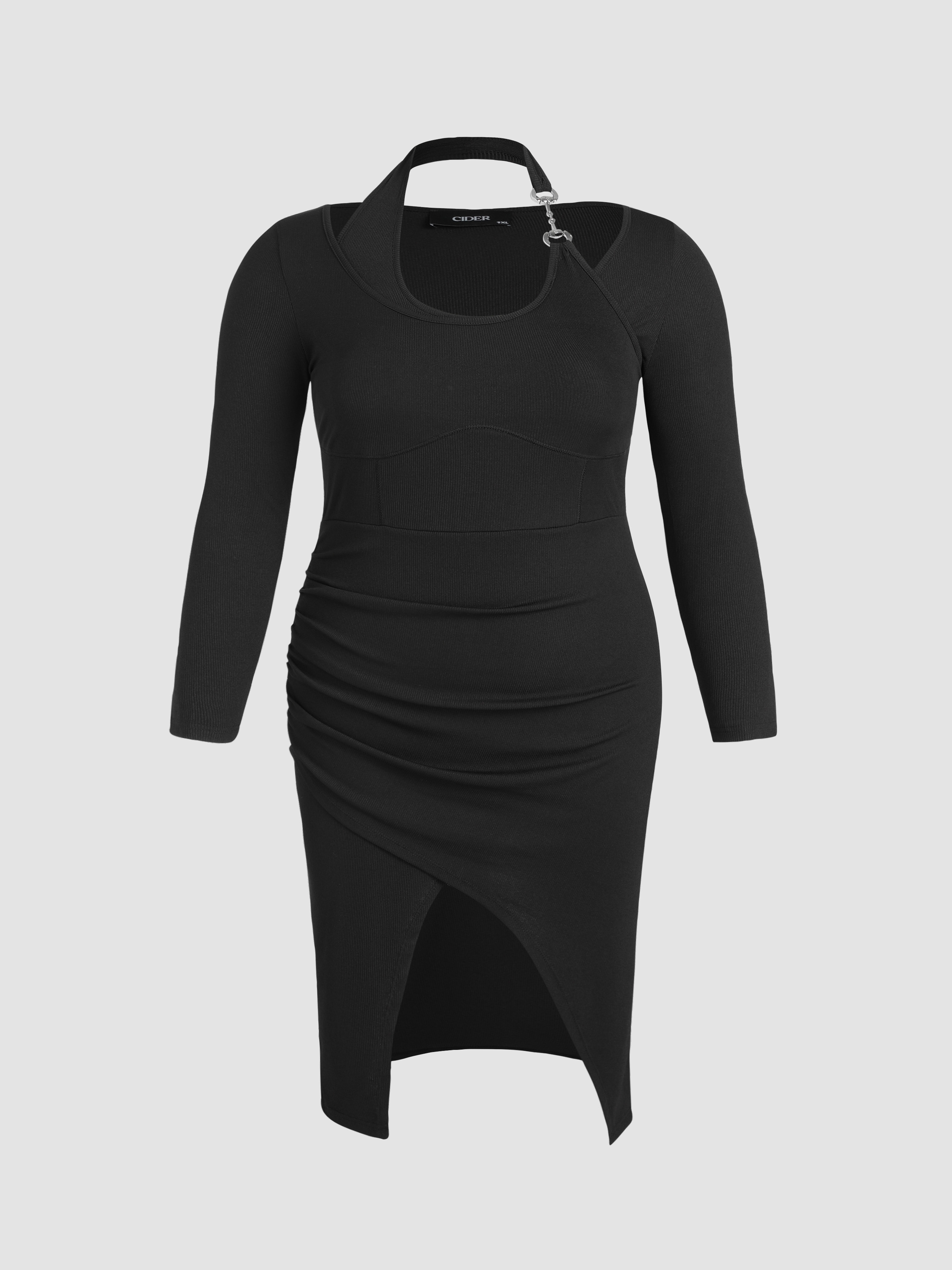 Off Shoulder Satin Corset Slit Gown by Ladivine 7492 – ABC Fashion