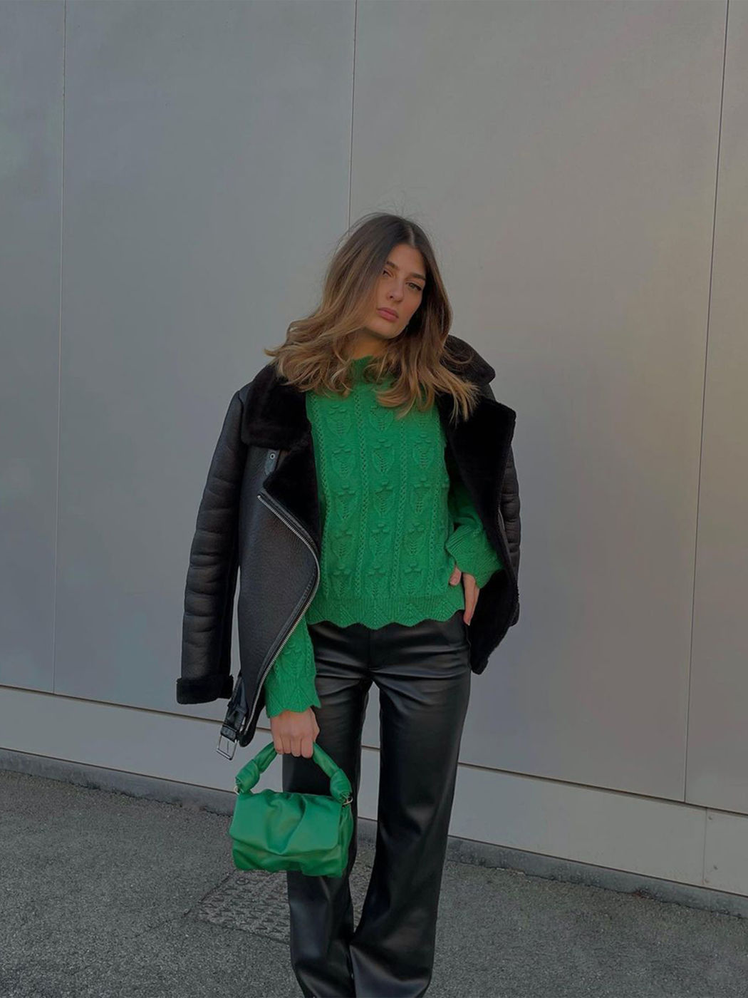 Knit Fabric Tractor Textured High Neck Sweater