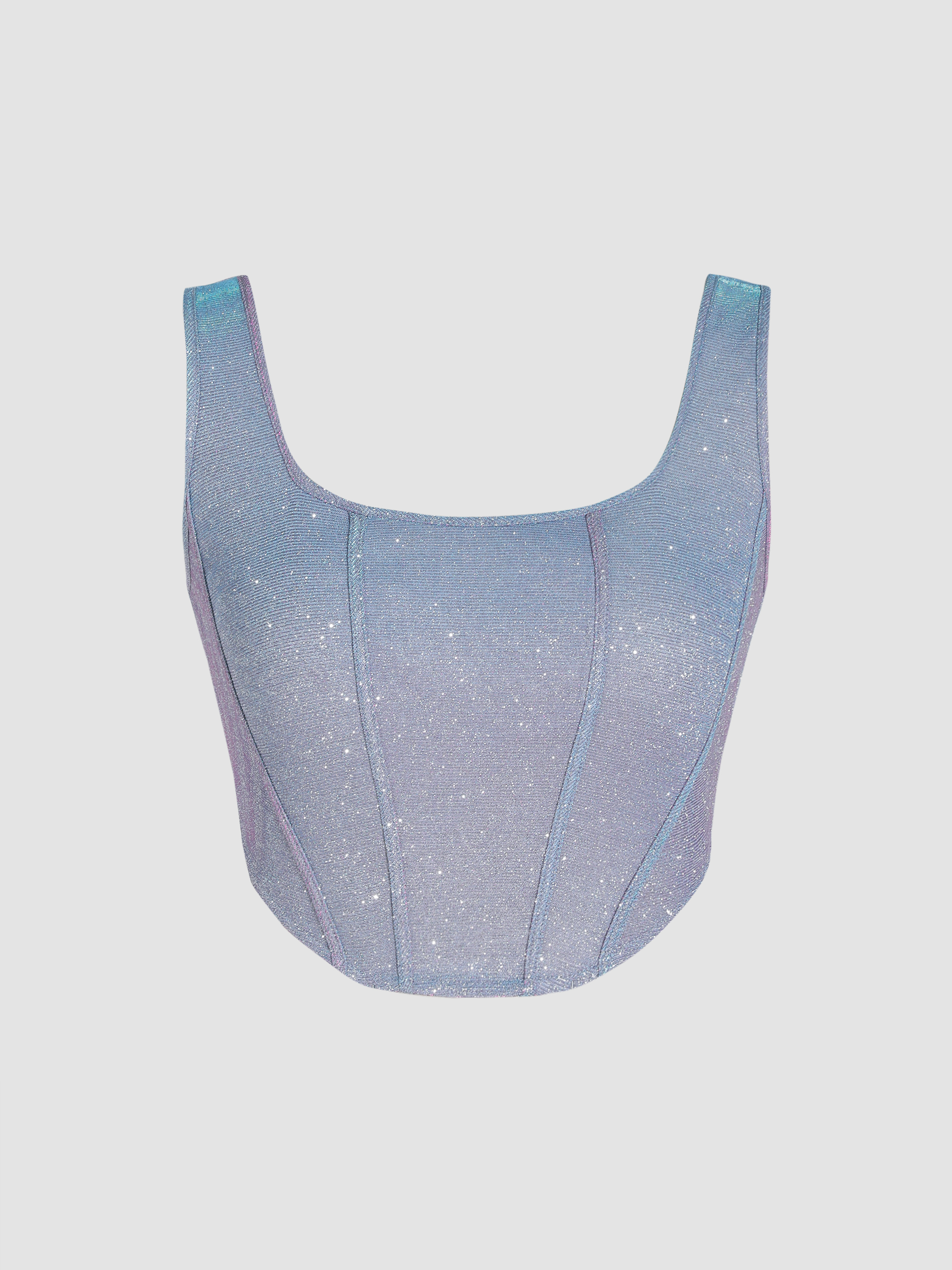 Sequins Sequin Glitter Corset Crop Tank Top For Music Festival Live Sequins Sequin Glitter Corset Crop Tank Top For Music Festival Live