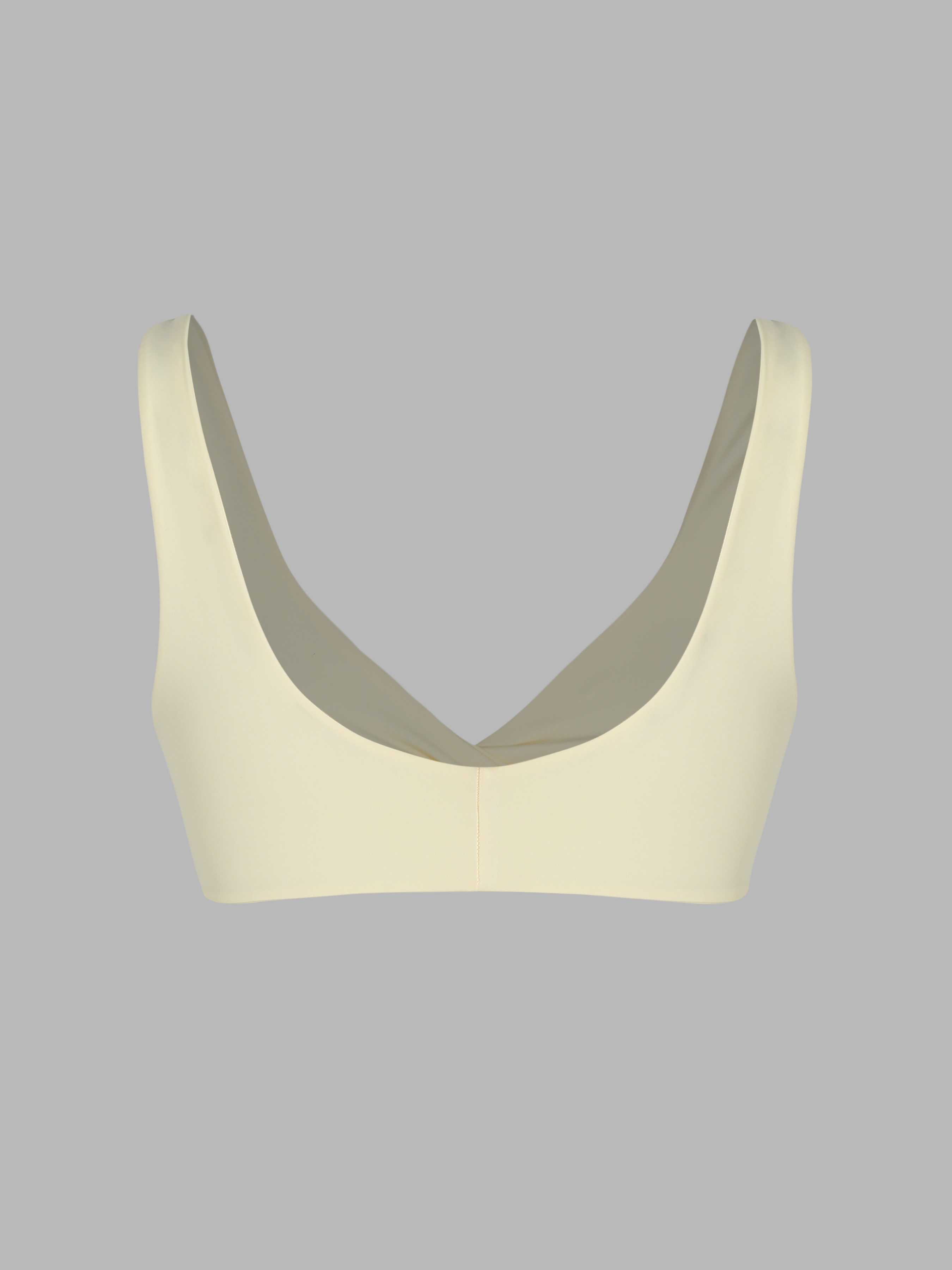 Knitted Solid Triangle Bralette - Cider