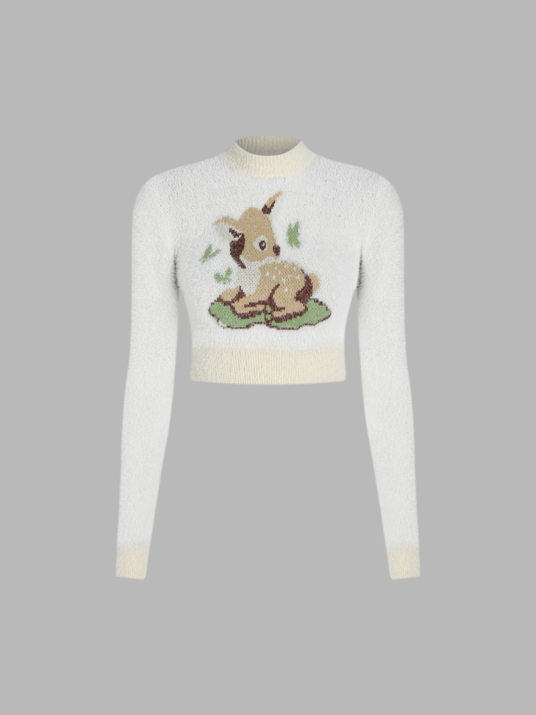 PASTRY GRAPHIC SLEEVELESS KNIT CROP TOP