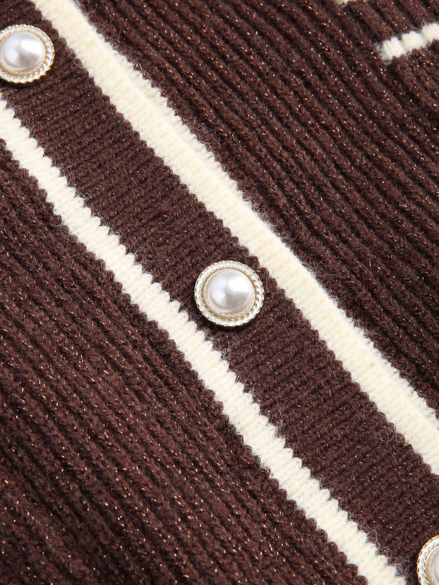 Cardigan Oversize à Col V et Boutons Contrastants