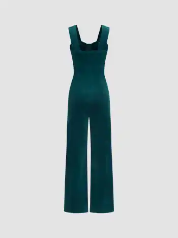  Samt Retro Einfarbiger Overall