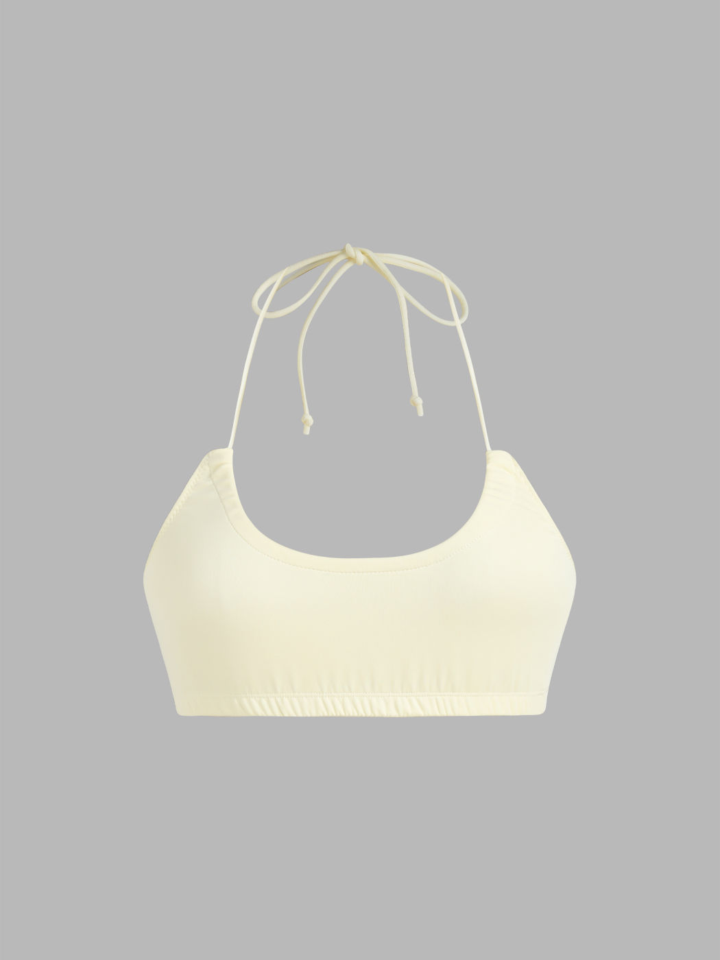 Solid Neckholder-Bralette mit Kordelzug