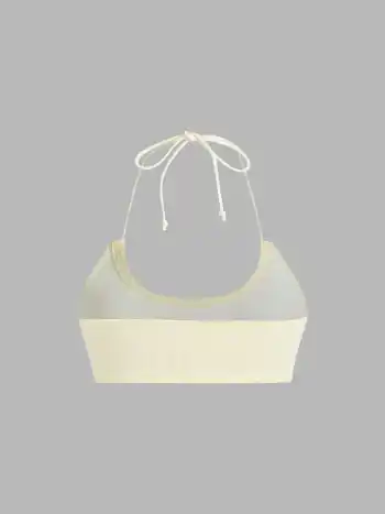 Solid Neckholder-Bralette mit Kordelzug