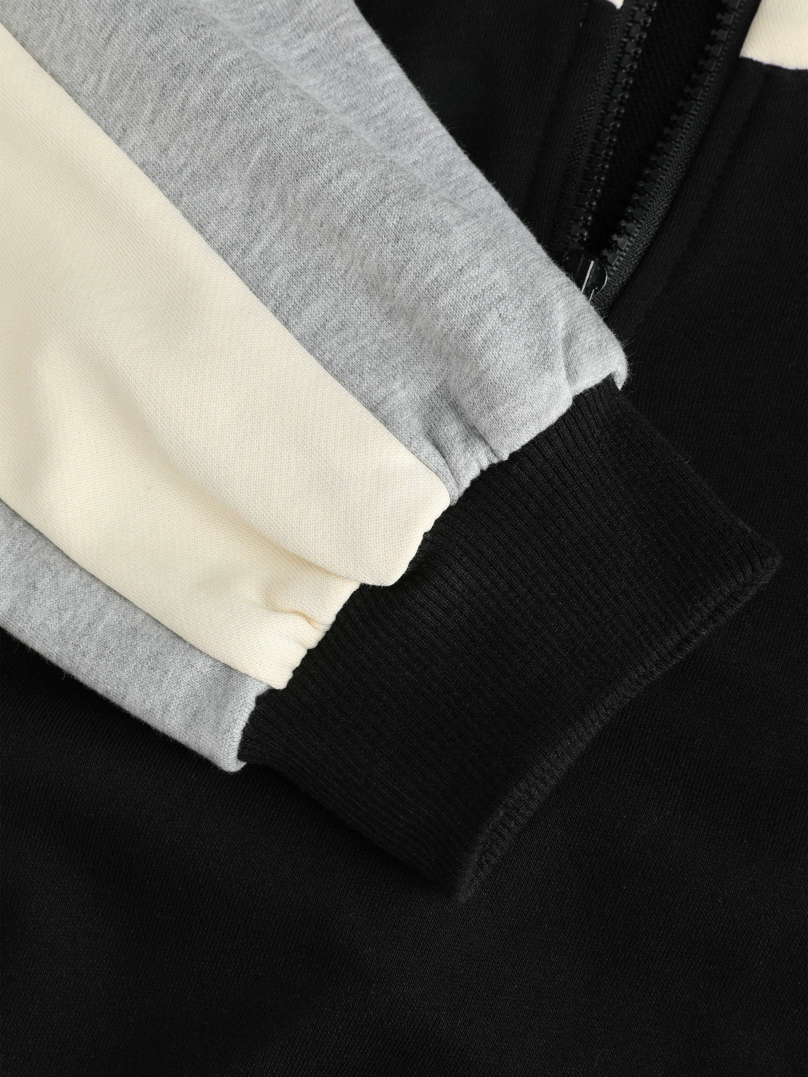 Collar Letter Patched Sweatshirt - Cider