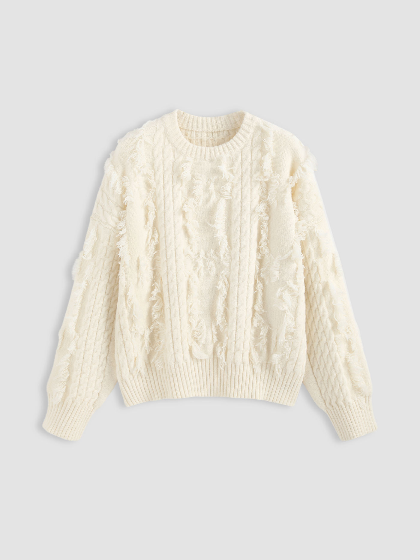 Solid Fluffy Oversized Sweater