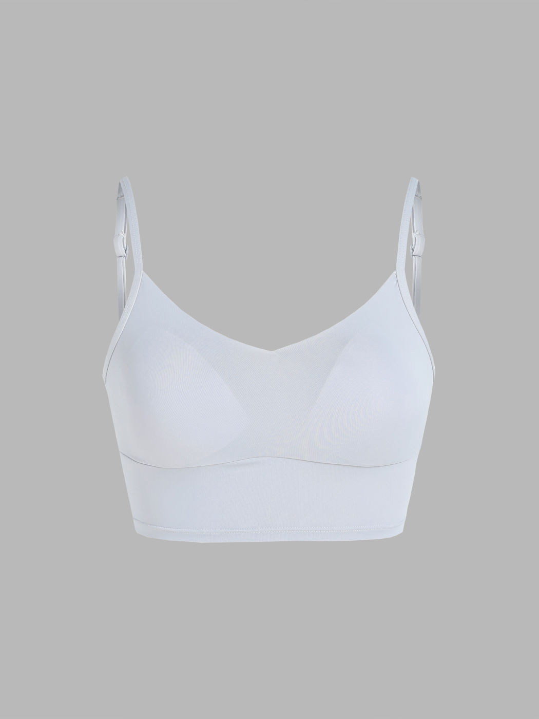 Einfarbiger, gepolsterter Longline-Bralette