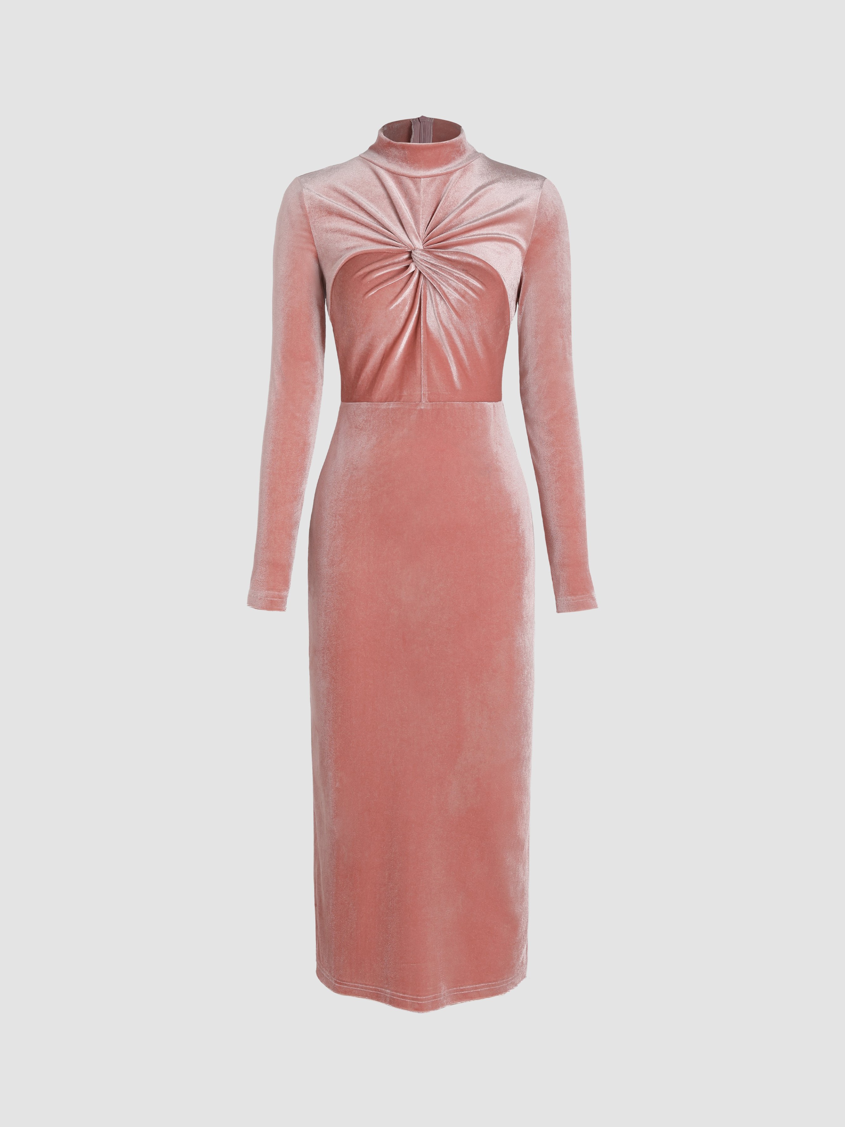 Twisted Velvet Tube Dress main image 1