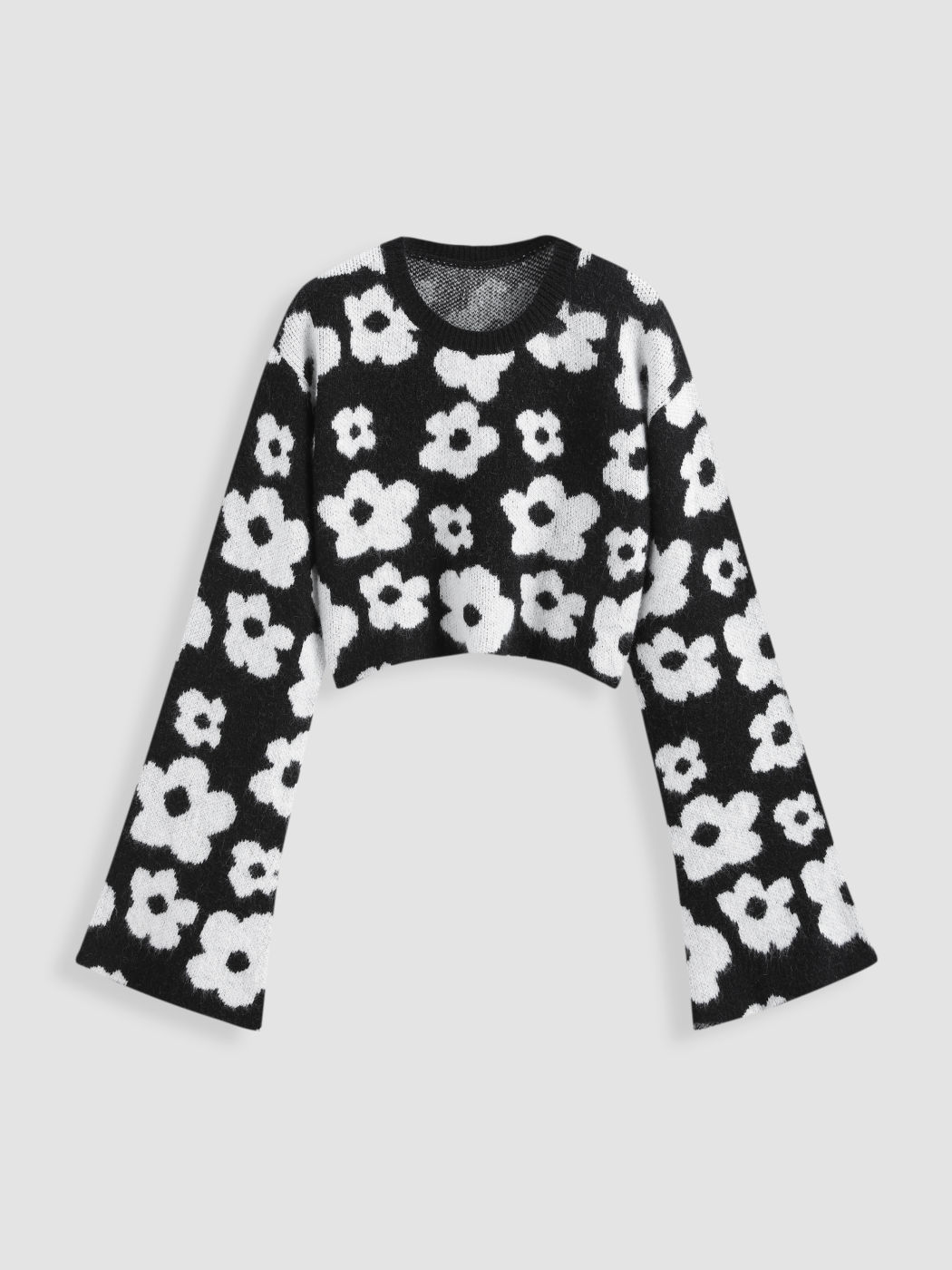 Bell Sleeve Floral Knit Top main image 0