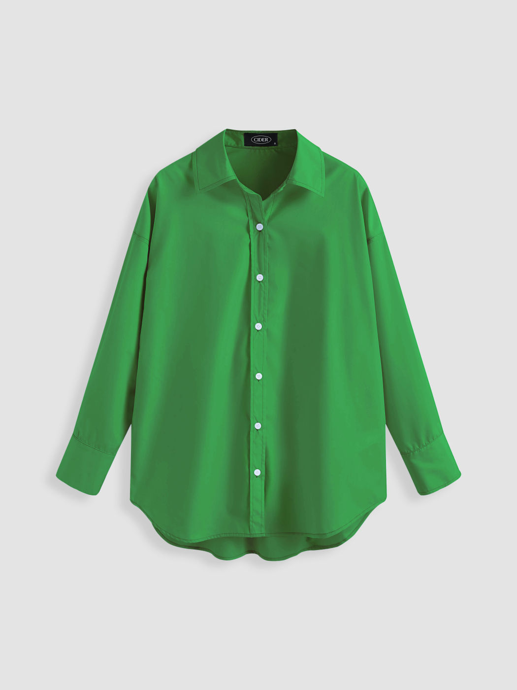 Solid Button Up Long Sleeve Shirt