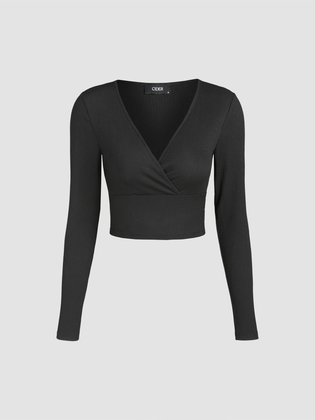 Solids Crop-Top mit V-Ausschnitt