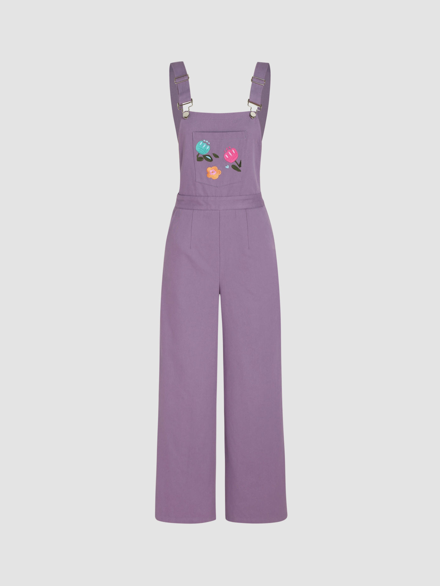 Woven Graphic Buckle Up Oversized Jumpsuit