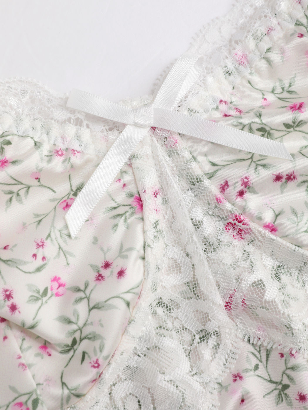  Blüten Spitzenbesatz Schleifen-Bralette