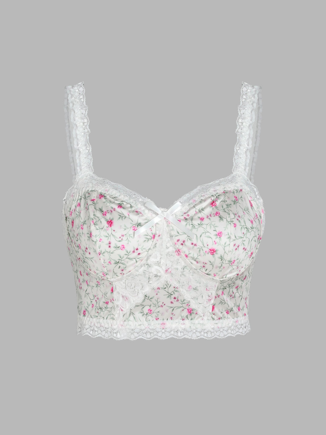  Blüten Spitzenbesatz Schleifen-Bralette