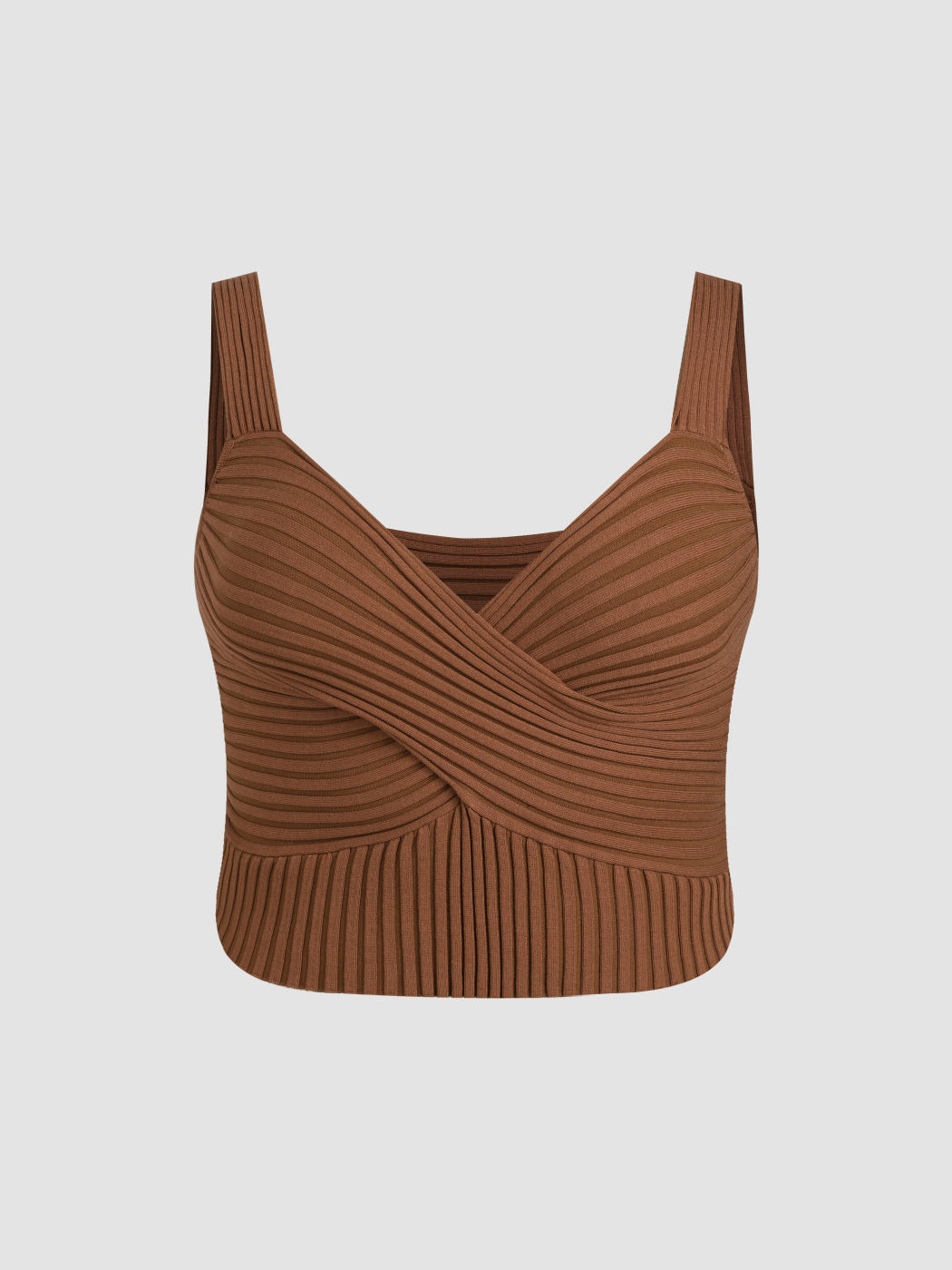 Rippstrick Kreuz Tank Top Kurve & Plus