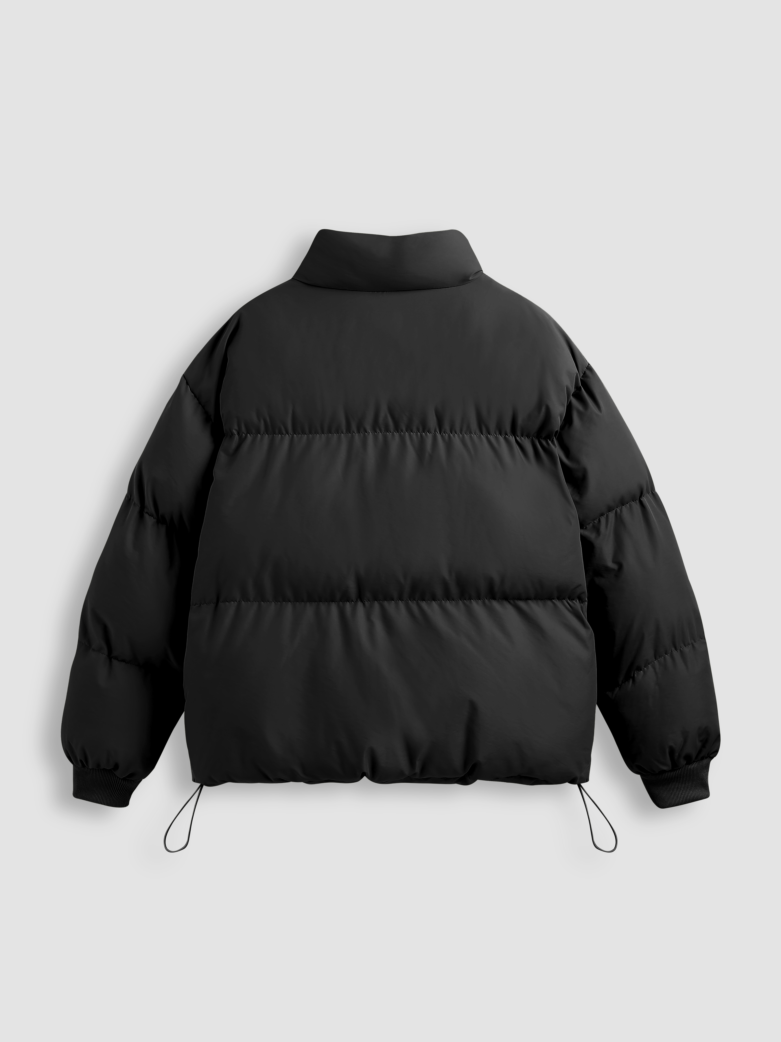 womens coat Basic & Thermal Woven Zip Front Collared Puffer