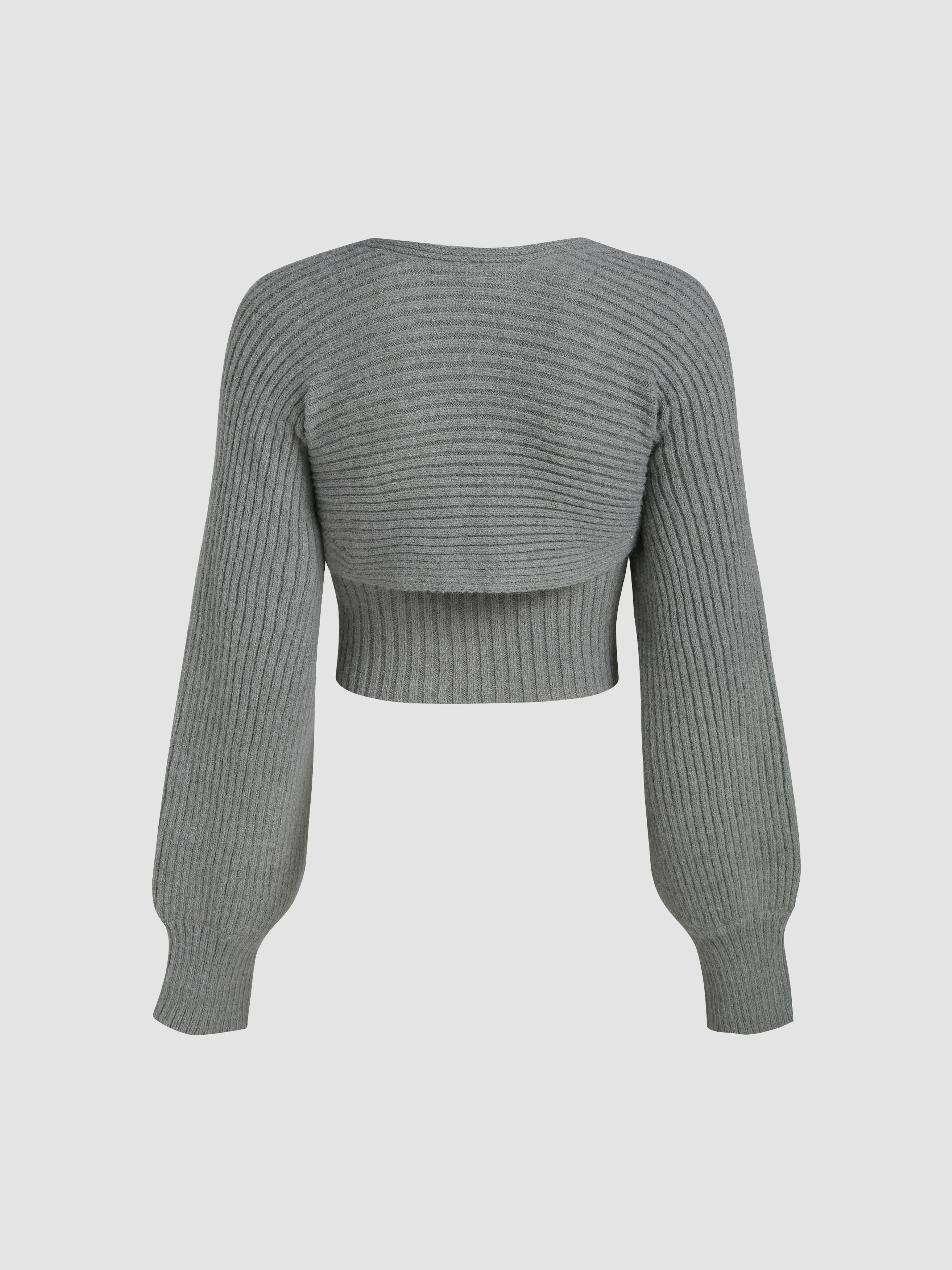Ribbed Knit Long Sleeve Crossover Hem Ruched Solid Cropped Casual Sports Top