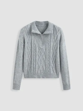 Strick-Sweatshirt mit Reißverschluss