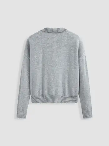 Strick-Sweatshirt mit Reißverschluss