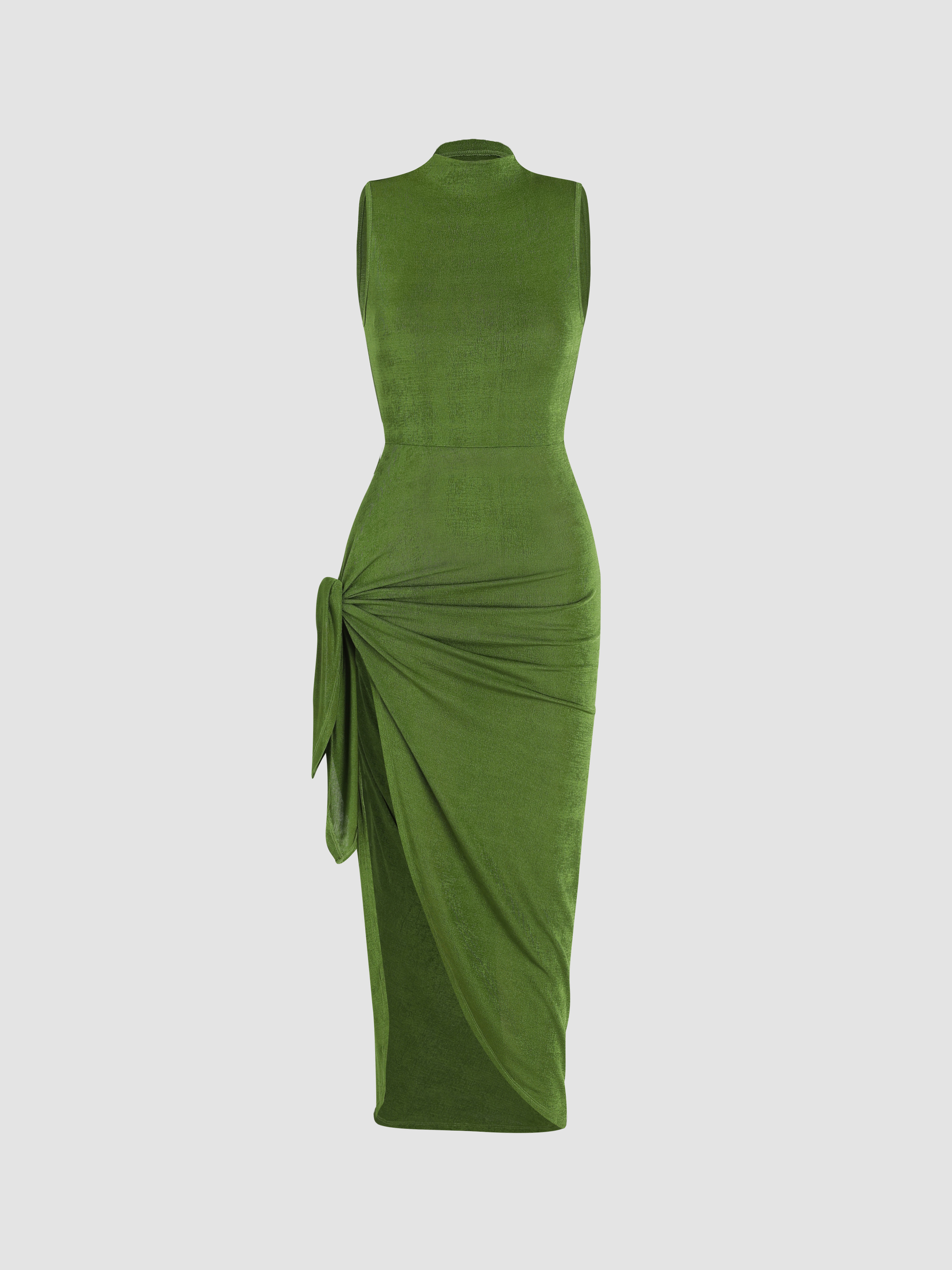 Formal Dresses Graduation Dress Grad Dresses Knit Fabric Solid Sleeveless Split Maxi Dress For Date Wedding Work