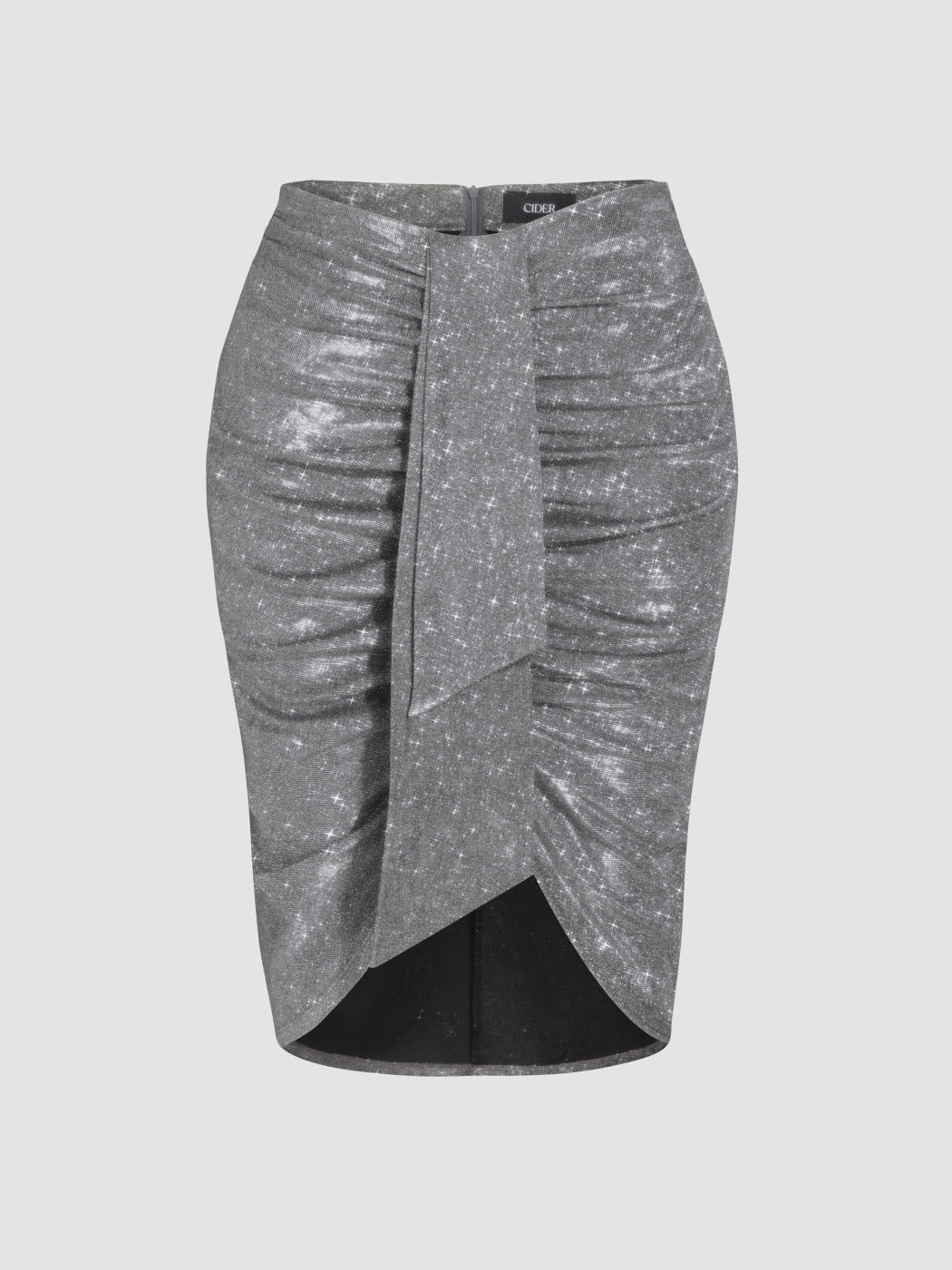 Metallic Glitzer Split Röcke Kurve & Plus