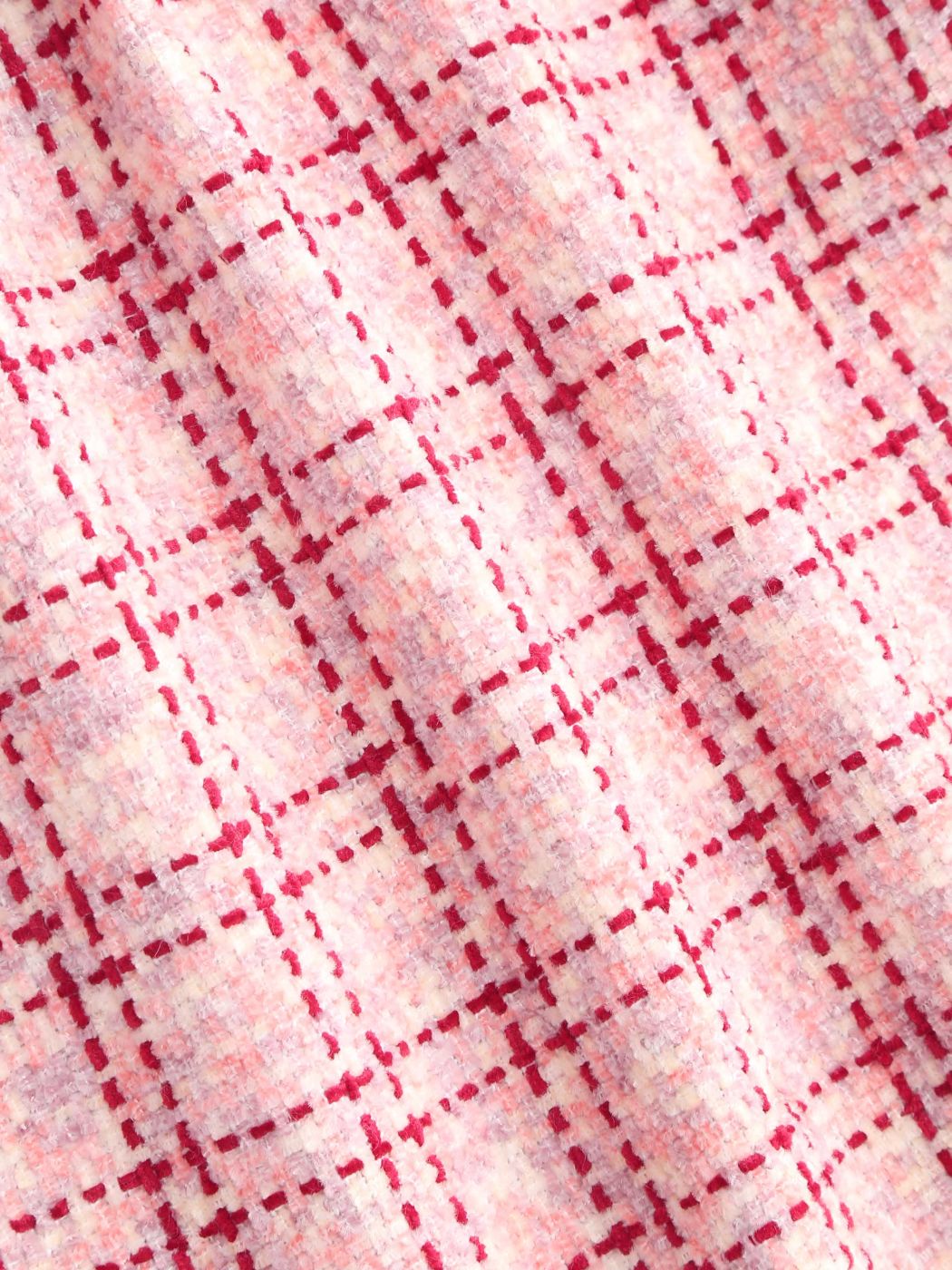 Tweed Square-Neck Top and Skirt Set