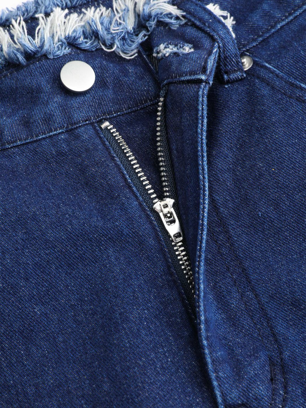 High Rise Raw Hem Wide Leg Jeans