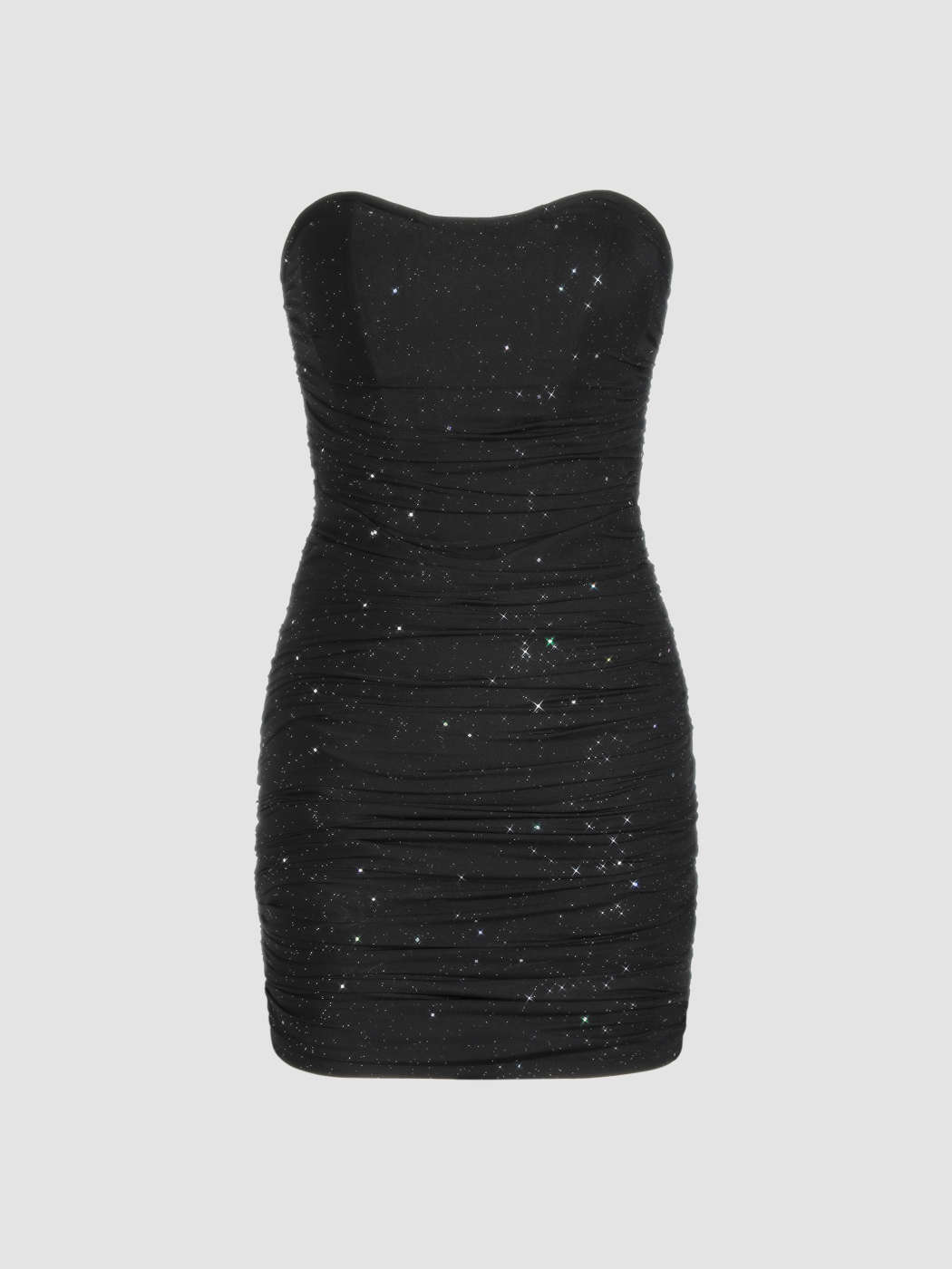 Mesh Mesh Glitter Strapless Mini Dress For Wedding Holiday Party/Clubbing  Music Festival/Live House