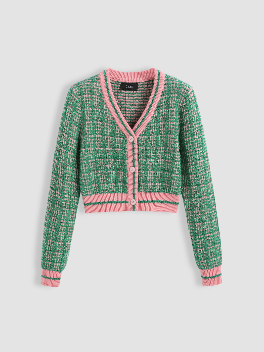 Material V-neck Button Up Knitted Cardigan For Occasion Occasion ...
