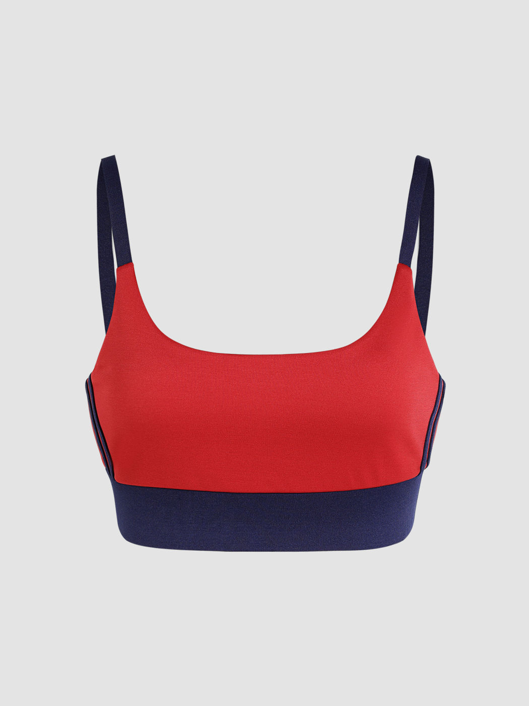 Blokecore U-neckline Contrasting Crop Cami Top