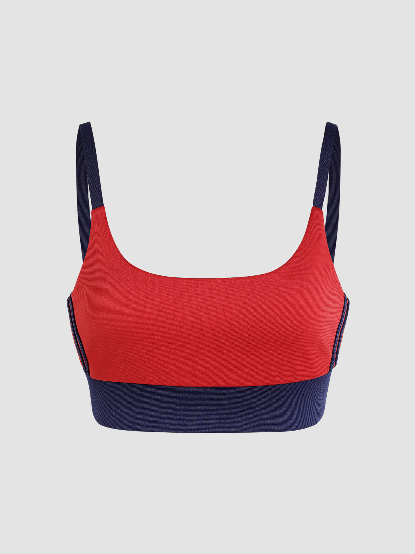 Blokecore U-neckline Contrasting Crop Cami Top