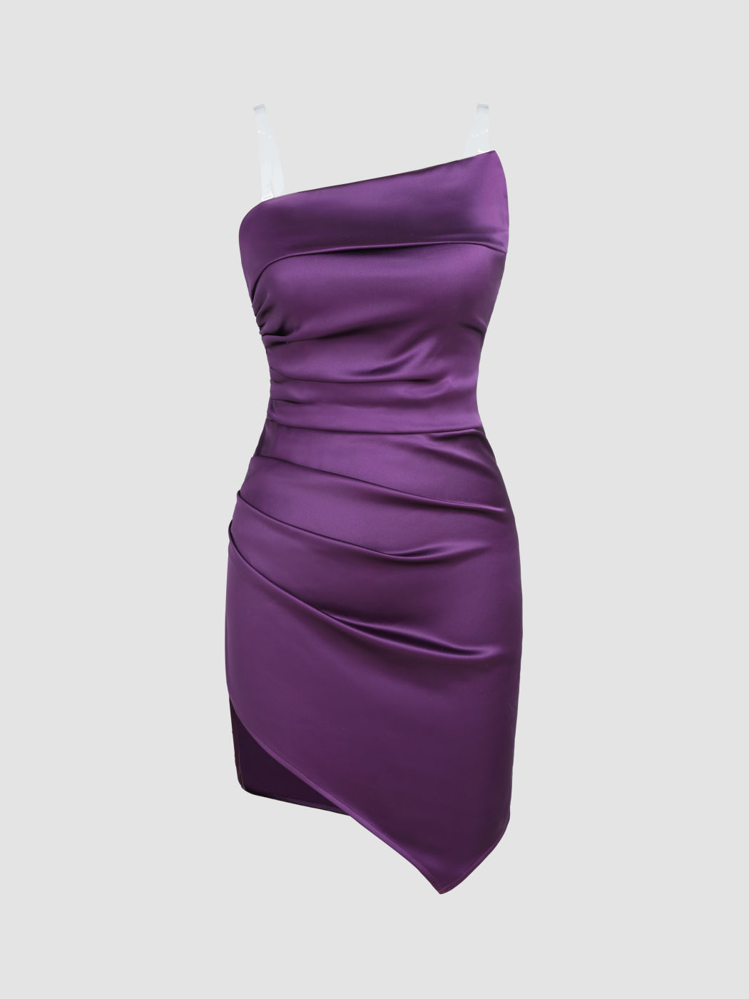 Satin Satin Strapless Split Mini Dress For Party/Clubbing Music ...