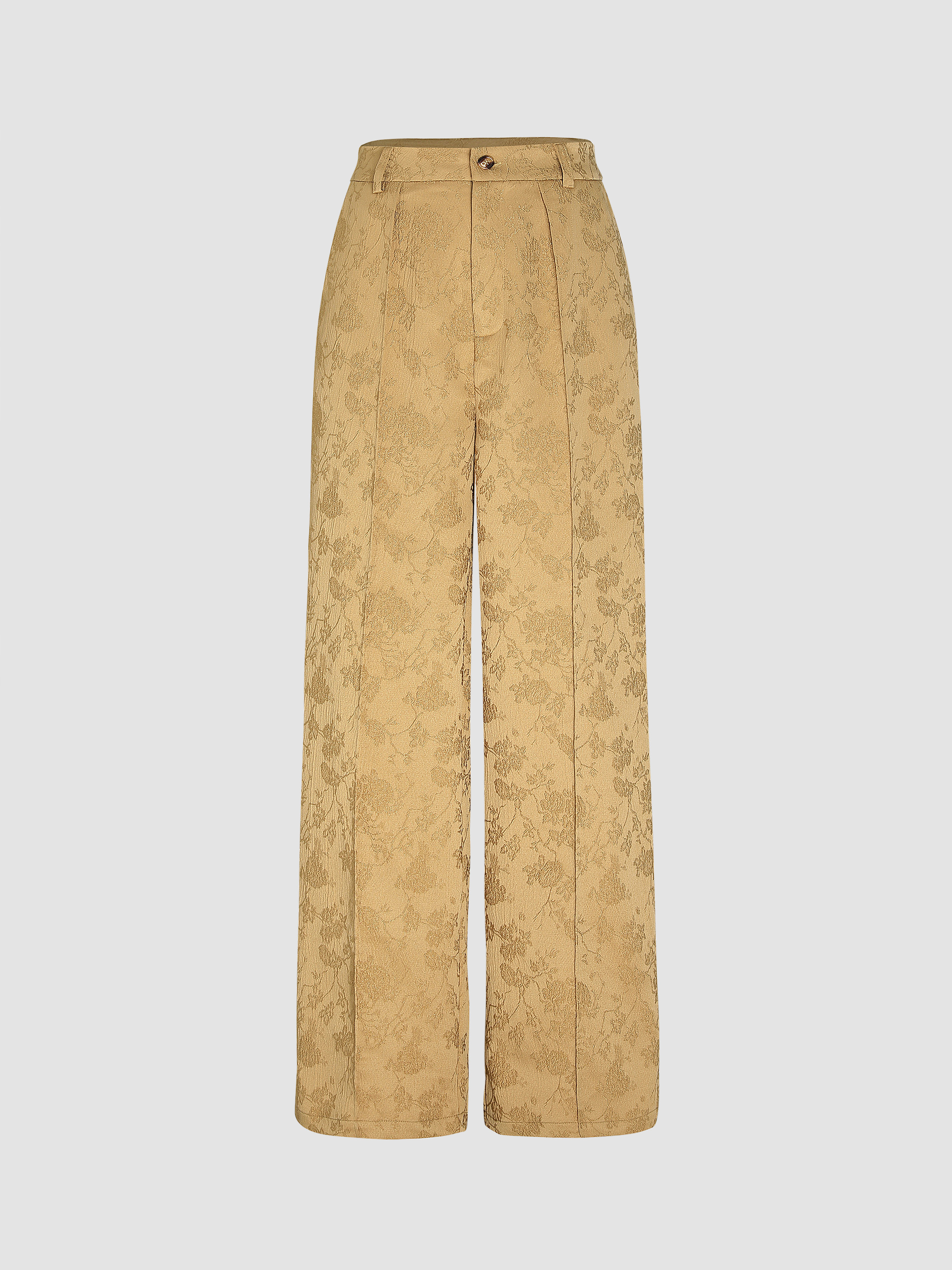 Jacquard Floral Wide Leg Trousers Cider jacquard-floral-wide-leg-trousers-cider
