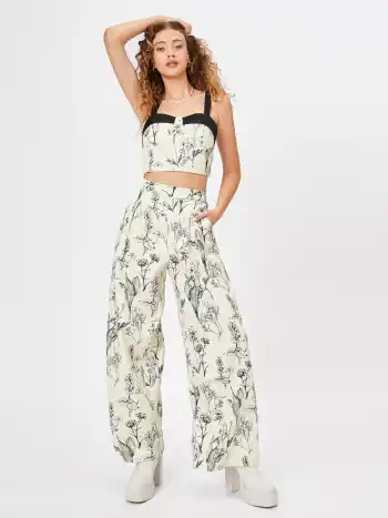 Pantalon large Dark Garden