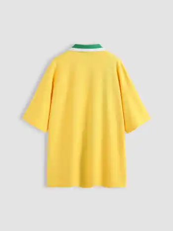 Blokecore Kurzarm-Poloshirt mit geflecktem Kragen