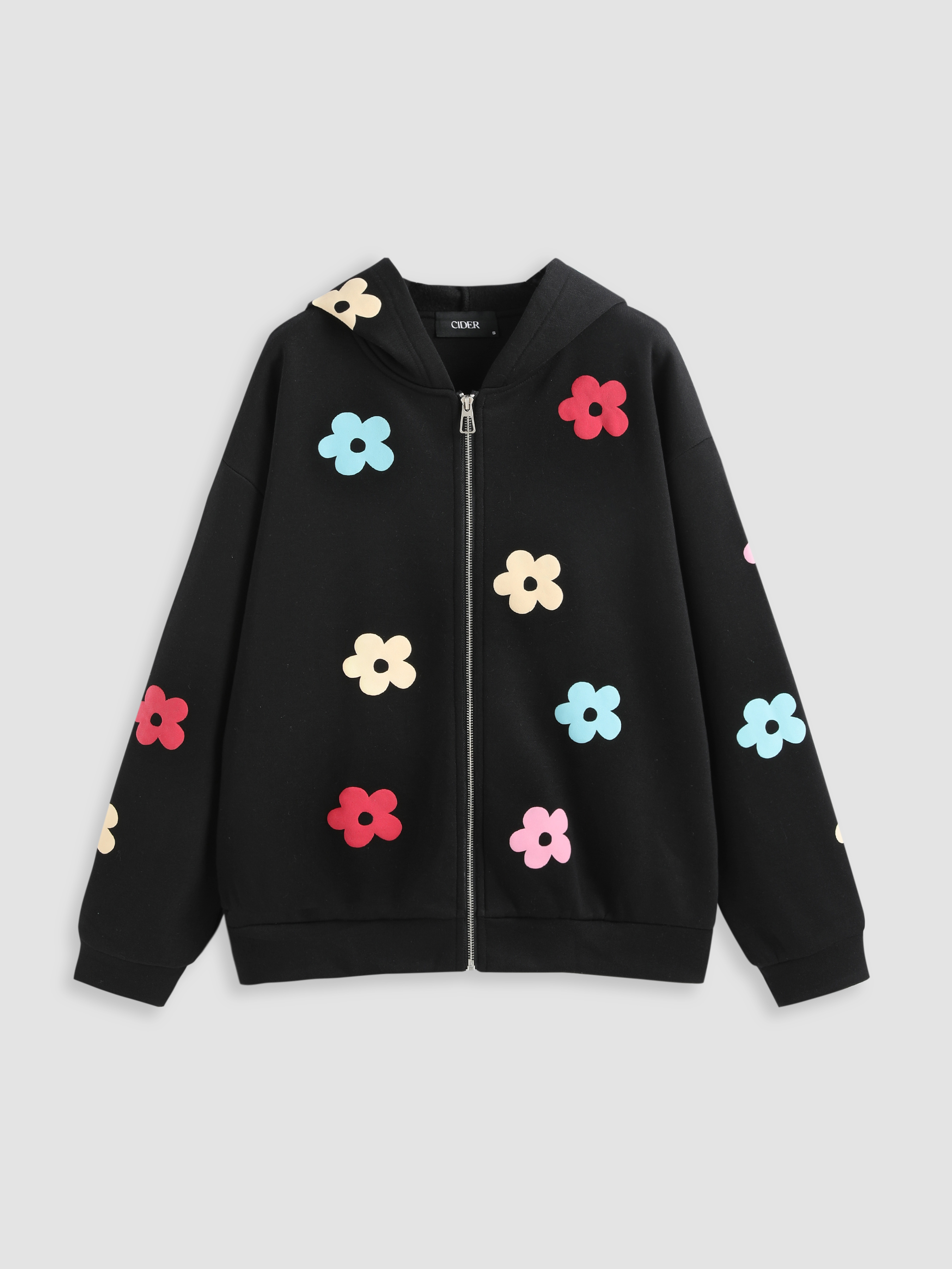 Flower Pattern Oversized Sweater