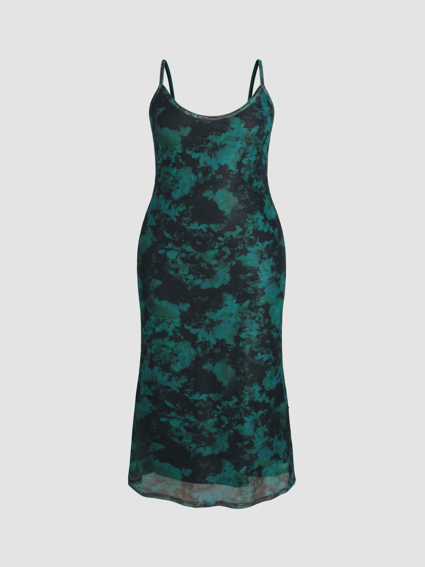 Floral Spaghetti Straps Maxi Dress Curve & Plus