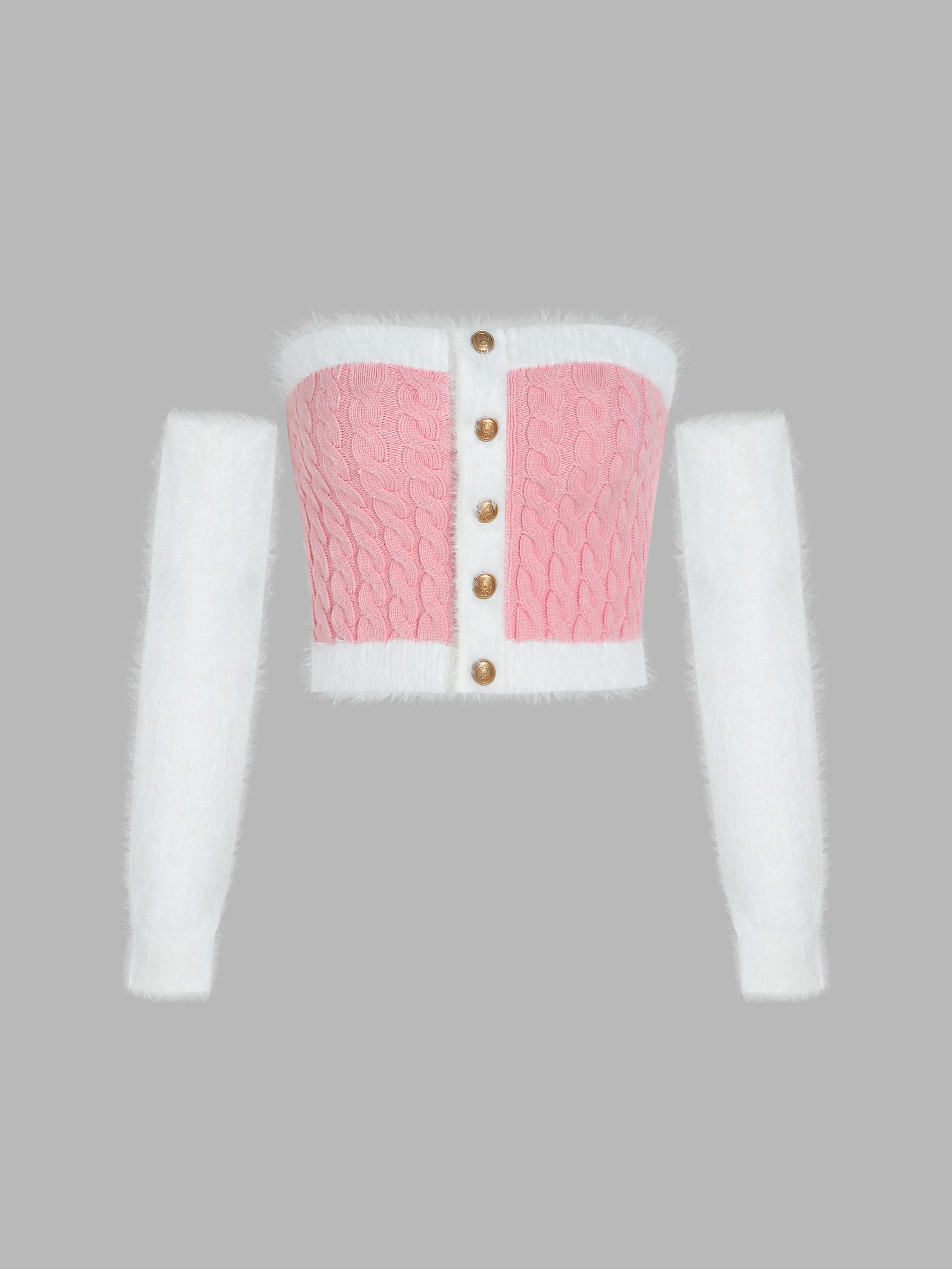 トップス Tape Trimming Cable Knit Top & Pants Tape Trimming Cable Knit Top & Pants - メルカリ