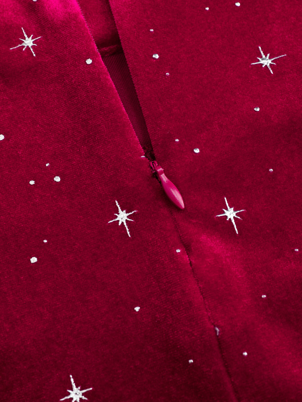 Samt Sternenmuster Glockenärmel Crop Top
