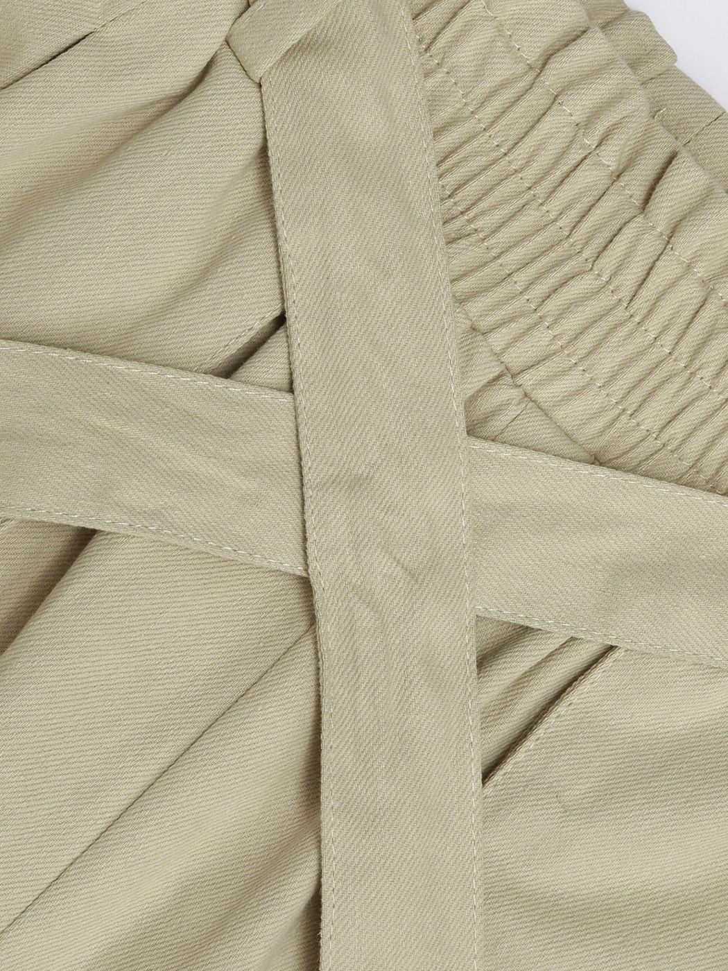 Solid Belted Paperbag Pants