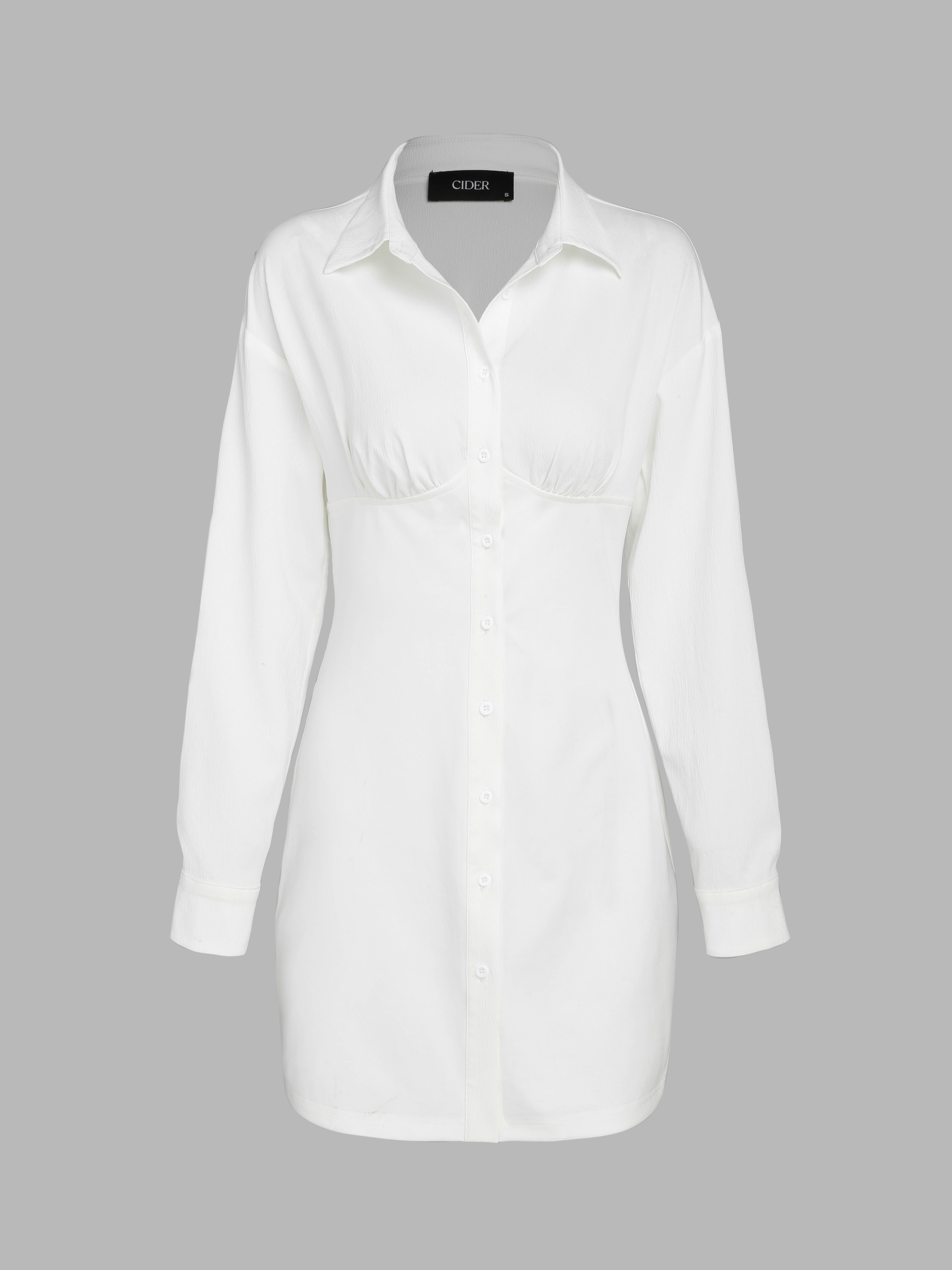 ◆Loulouseoul◆ Ribbon Collar Mini Dress White White Embroidered Dress - Mini Skater Dress - Strapless